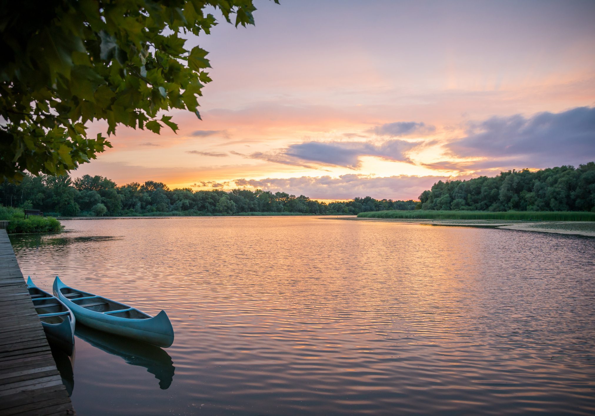Small Dock and Boat at the lake